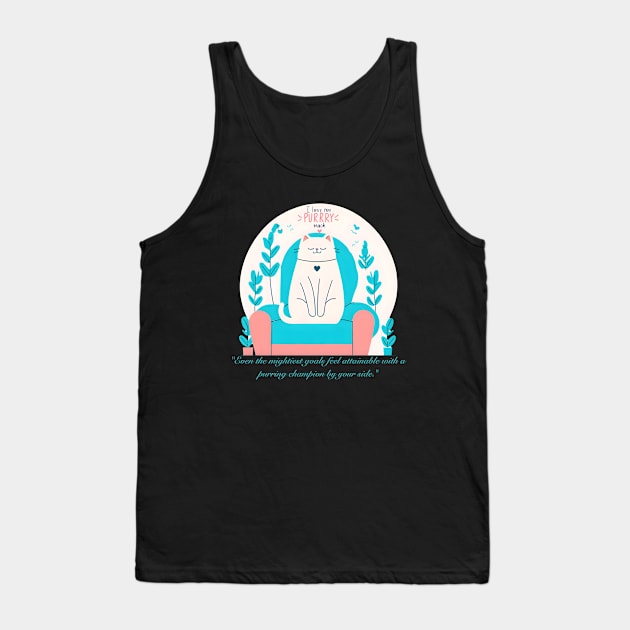 Champion Cat (Motivational and Inspirational Quote) Tank Top by Inspire Me 